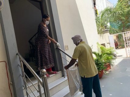 During Covid Destributing Ration To Individuals And Groups