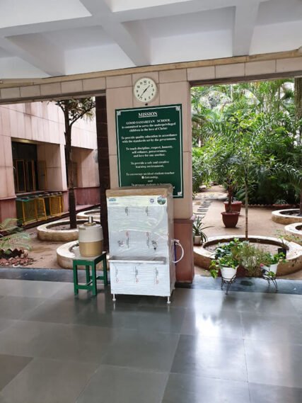 Water Cooler Provided to Good Samaritan School, Jasola vihar by Ayaas Prayas. Capacity 150/150LTR