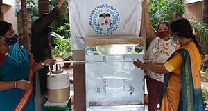 Water Cooler Provided to Good Samaritan School, Jasola vihar by Ayaas Prayas. Capacity 150/150LTR