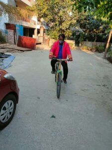 A bicycle given to a poor needy person to save he's daily rent of bus