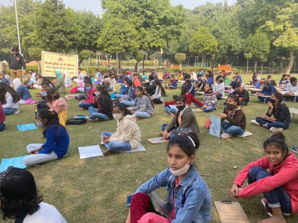 Drawing competition organised by Delhi Police