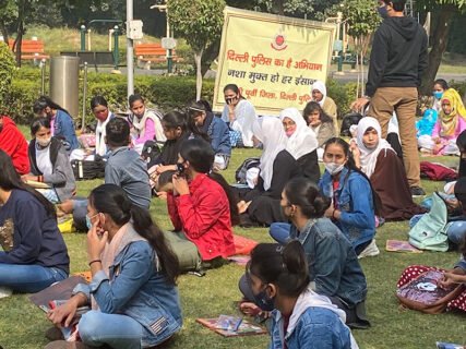 Drawing competition organised by Delhi Police