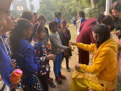 Girls are Taking Training for Self Defence by Delhi Police