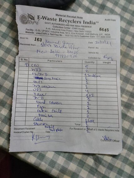 e waste sent for scientific disposal