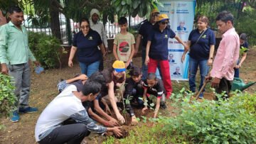 Ayaas Prayas Children Planting Trees in Pocket-1 Garden
