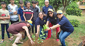 Ayaas Prayas Children Planting Trees in Pocket-1 Garden