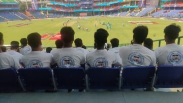 Ayaas Prayas Children at Arun Jaitley Stadium Watching World Cup Arranged By Ayaas Prayas